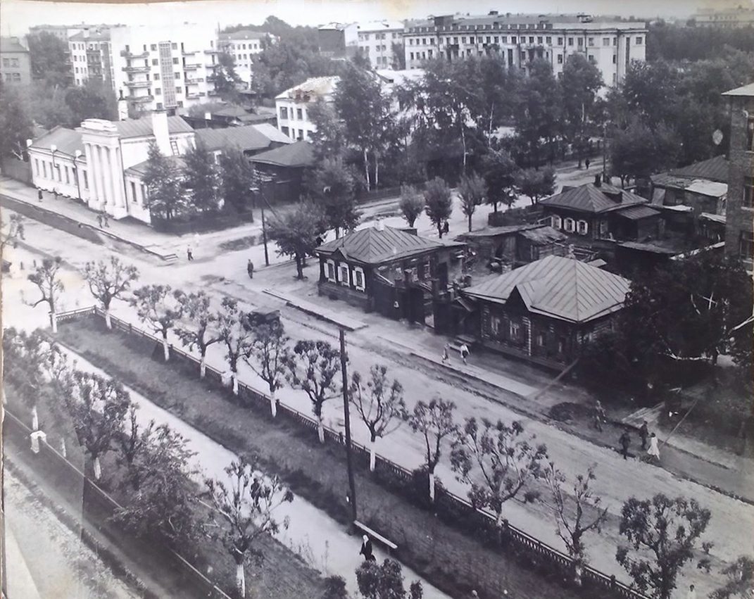 Красный проспект Новосибирск 1960 часовня