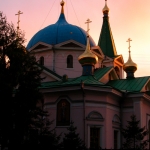 Новосибирск, Вознесенский кафедральный собор, ночь, начало 2010-х годов
