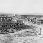 Новосибиск, строительство завода Сибкомбайн, 1930 год