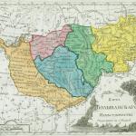 Карта Колыванского наместничества, разделённая на 5 уездов, 1792 год