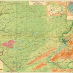 Новосибирская область, физическая карта, 1985 год