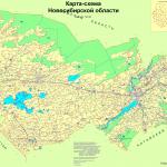 Новосибирская область в начале XXI века, карта-схема