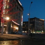 Новосибирск, город ночью, начало XXI века