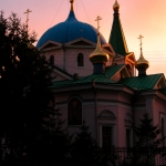 Новосибирск, Вознесенский кафедральный собор, ночь, начало 2010-х годов